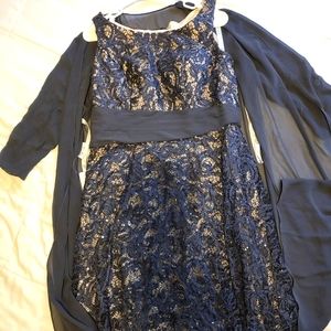 Azazie formal dress. Size A12. Color is stormy/champagne.